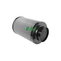 R & J Filter Karbon 8 Inci 750 CFM, Kipas Inline dengan Filter Karbon 8 Inci 25 Kaki Ducting Kombo untuk Ventilasi Tenda Tumbuh