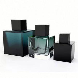 Venta al por Mayor de Botellas de Perfume Cuadradas de Lujo de 30ml, 50ml y 100ml, con Bomba Pulverizadora, Serigrafía en Vidrio, Recargables, con Caja de Empaque - Product Image 4