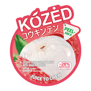 Bonbons gélifiés KOZED aux fruits pelés, saveur jus de fruits, bonbons gélifiés aux fruits pelés - Product Image 2