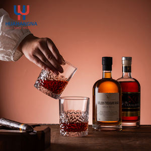 Çift eski moda viski Set şeffaf likör Scotch votka viski şişesi ahşap hediye kutusu düğün parti doğum günü için - Product Image 3