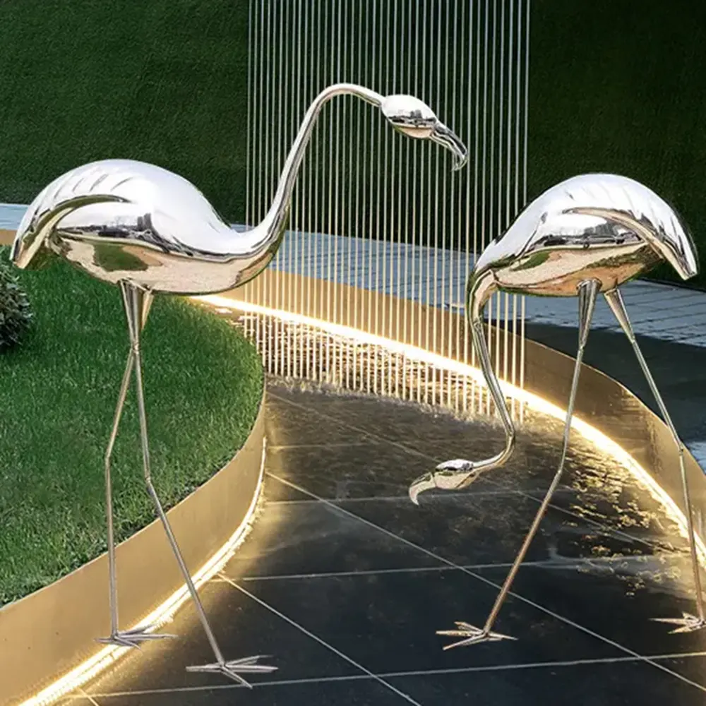 사용자 정의 테마 파크 쇼핑몰 장식 현대 금속 예술 공예 대형 야외 스테인레스 스틸 조각