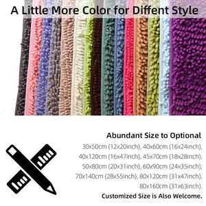 Chenille Lối Vào Cửa Mat Thêm Thảm Mềm Có Thể Giặt Và Thấm Thảm Cho Nhà Bếp Phòng Tắm Bồn Tắm Phòng Tắm Thảm Chùi Chân - Product Image 4