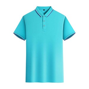 Customized Ice Silk Polo Shirt Short Sleeve Quick Dry Solid Color For Daily Wear Corporate Workwear Logo Printing - Product Image 1