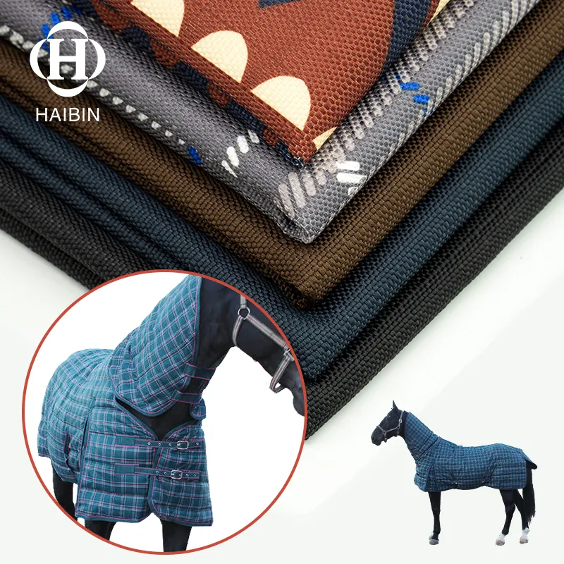 600D Ripstop Polyester Oxford Stoff Pferde teppiche Stoff mit wasserdicht atmungsaktiv beschichtet