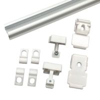 Rail de rideau en aluminium à montage au plafond - Accessoires de salon modernes et durables sans alimentation électrique