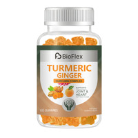 Compléments alimentaires en gummies à l'extrait de curcuma, de gingembre et de poivre noir, marque privée OEM, soutien immunitaire, antioxydants, bonbons gélifiés