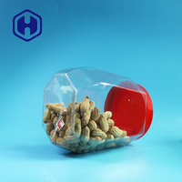 Bocaux en plastique PET de qualité alimentaire de grande taille 2480 ml avec couvercle à vis, étanches et sans BPA, pour la conservation des aliments en conserve et des collations