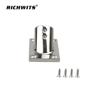 RICHWITS Stainless Steel 45 Degree Square Tube Base Pipe Base For Marine <b>Yacht</b> Railing Hardware - Product Image 2