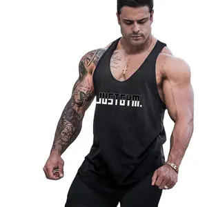 2021 custom summer Mesh Quick Dry men gym workout tank tops gym sleeveless undershirt stringer workout Y back singlets