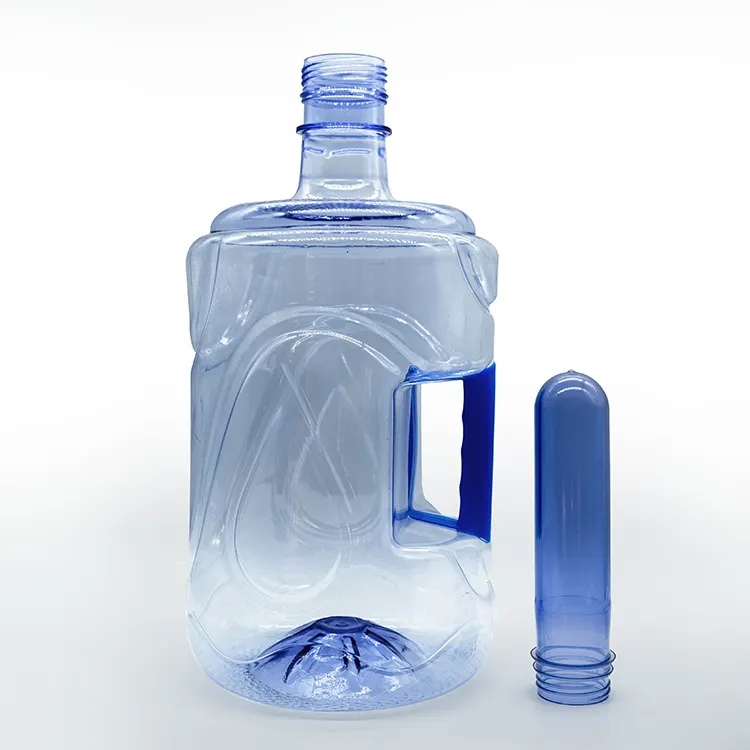 Botella de agua de alta transparencia personalizada, preforma de PET de 55MM, tornillo corto alto, peso de preforma de Mascota, comercio de preforma de Mascota de 5 galones