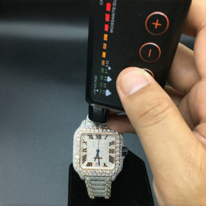 Montres Mécaniques Automatiques Acier Inoxydable Moissanite D VVS1 Gem Diamond Testeur Passé Livraison Rapide Usine Vente en Gros - Product Image 2