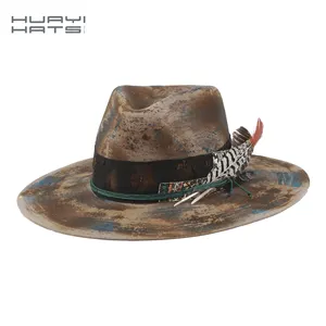 Australian 2023 Hot Selling Outback Hats Colorful 100 Australian Wool Unisex Fedora Hats