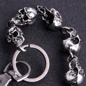Vintage Punk Skull Zinc Alloy Heavy <b>Waist</b> <b>Chain</b> Men Cool Jeans Keychain Gothic Biker Fashion Accessories - Product Image 5