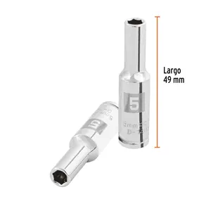 Truper 6 Unidades De Dado Largo De 5 mm Con Cuadro 1/4 '6 Puntas Categoría De Socket En Caja - Product Image 3