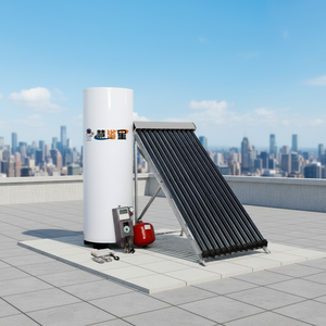 Sistema de Energía Solar Presurizado de 250L con Presión Separada, Calentador de Agua Solar con Tubo Evacuado de Acero Galvanizado para Conducción de Calor - Product Image 1