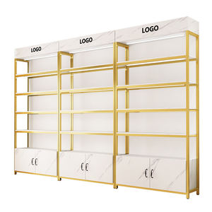 Exhibidores Metálicos Personalizados para Cosméticos, Estantes Blancos para Supermercados, Vitrinas para Tiendas de Abarrotes - Product Image 1