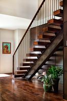 CBMMart Escaliers d'intérieur préfabriqués de luxe en bois métallique Escaliers flottants en bois invisibles