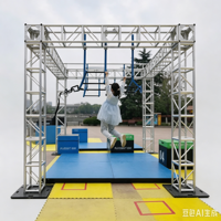 Jeux de défi d'entraînement extérieur personnalisés pour adultes et enfants avec structure de treillis de conception professionnelle