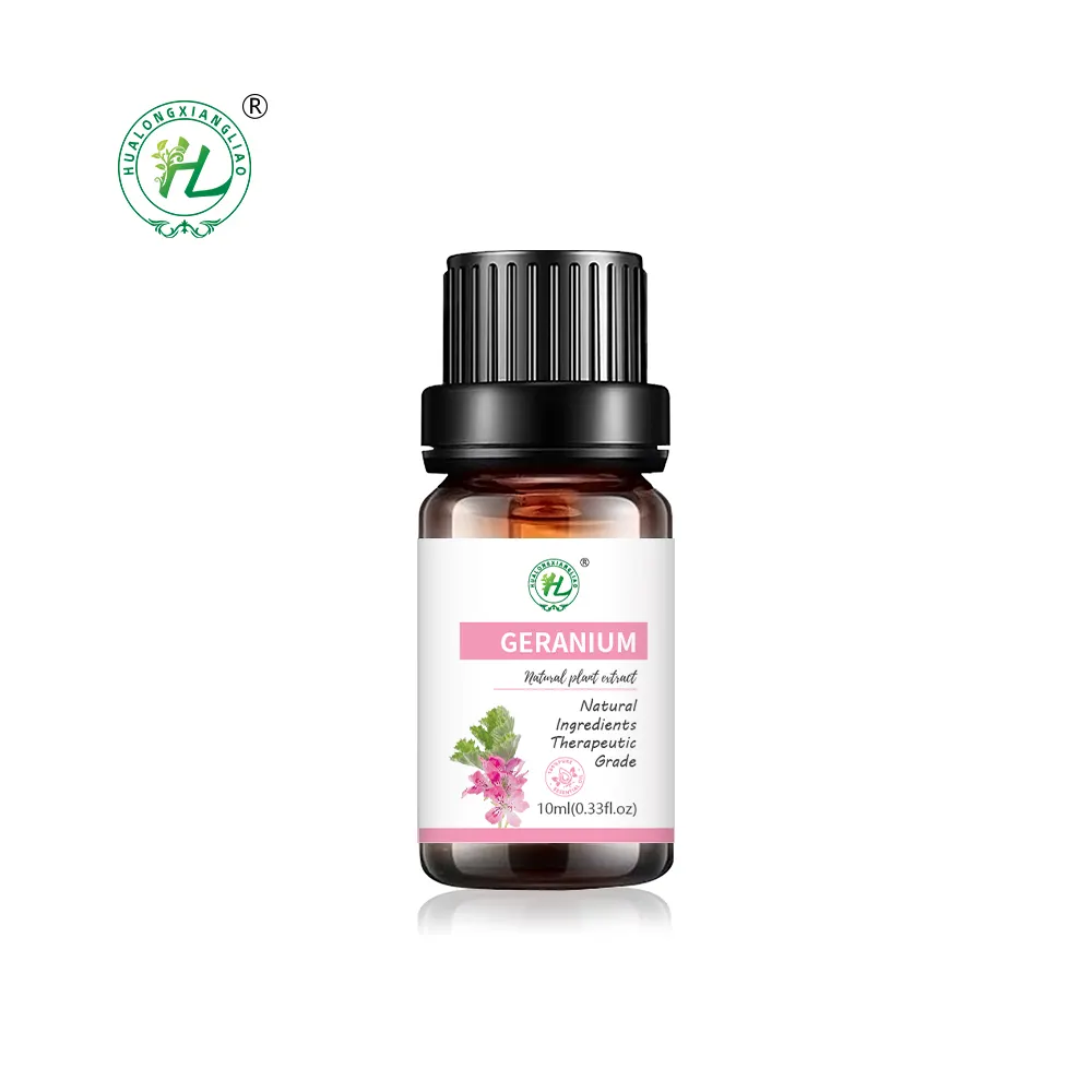 10mL harga minyak bunga Pelargonium graveolens, minyak esensial Geranium mawar organik 100% alami murni untuk Diffuser aromaterapi