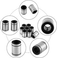 Rodamiento Lineal LM8UU de Acero Cromado de Precisión P0 para Máquina de Carpintería, Herramienta Mecánica, Movimiento Deslizante, Diámetro de Eje de 25 mm, 3D