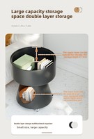 Table d'appoint noire créative en forme de chat avec roulettes universelles, table basse mobile pour salon, table de chevet, petite table de rangement