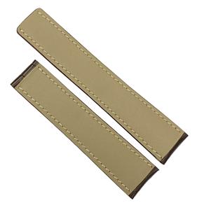 Correa de reloj de repuesto de cuero de cocodrilo de 22mm para forro curtido vegetal cosido a mano varios colores disponibles - Product Image 4