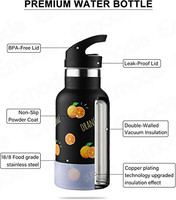 Bouteille de boisson pour enfants en acier inoxydable à double paroi isolée sous vide RCS sans BPA avec couvercle en paille à vis Bouchon de sport pour enfants