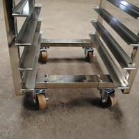Chariot à plateaux à pâtisserie personnalisable en acier inoxydable 304, pour la cuisson de pizzas et de pains