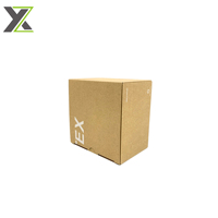 Boîtes en carton kraft brun pliables de haute qualité, écologiques, personnalisées, avec impression dorée à effet brillant, en carton ondulé