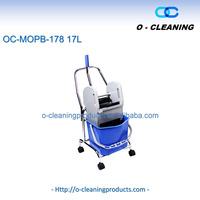 O-Cleaning Hotel Restaurant Krankenhaus Side Squeeze Wringer Kommerzieller Mopp eimer 23Liter Reinigungs caddy mit Rädern, Beschichtung rahmen