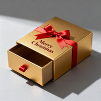 Coffret Cadeau de Noël de Luxe en Carton Rigide, Grand Format, Style Tiroir, Emballage Festif pour Présents