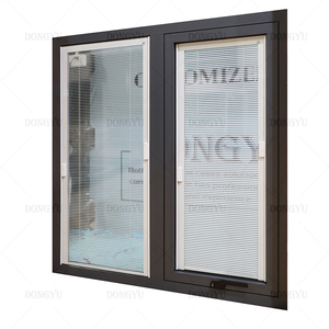 Dongyu nhà máy bán hàng trực tiếp hiện đại đôi kính nhôm kính mái hiên cửa sổ bão bằng chứng nhiệt phá vỡ louver giá tốt - Product Image 6