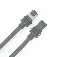 Kabel Patch Ethernet RJ45 Berpelindung Foil XXD Gen3 Cat5e, 100% Tembaga, Panjang Kustom 0.5m-5m