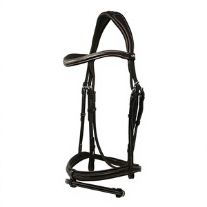 Bridon d'équitation en cuir artisanal de style anglais avec sangles réglables et contrôle sécurisé Modèle SULEMAN 0021 2x3x2m - Product Image 2