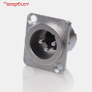 Conector de cable de audio Xlr multifunción Montaje en Panel de 3/5 pines con carcasa de metal - Product Image 1