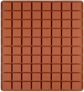 Molde de Silicona Cuadrado Marrón para Dulces, 80 Cavidades, para Chocolate, Gelatina, Fudge, Caramelo, Cubitos de Hielo, Libre de BPA, Fácil de Desmoldar - Product Image 1