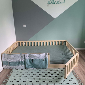 Cama <span class=keywords><strong>de</strong></span> suelo personalizada <span class=keywords><strong>de</strong></span> fábrica, método <span class=keywords><strong>montessori</strong></span> - Product Image 1