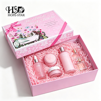 Boîte cadeau rigide personnalisée avec ruban rose et nœud, vide, pour bombes de bain, cosmétiques et soins de la peau, emballage personnalisé avec logo pour coffret cadeau beauté