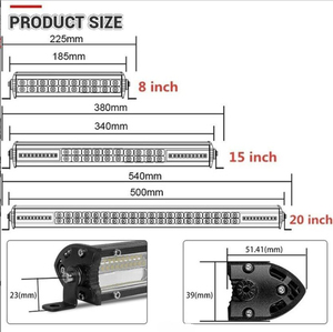 Sannce — barre lumineuse à 60led pour camions, éclairage de voiture, <span class=keywords><strong>20</strong></span> pouces, 180w - Product Image 5
