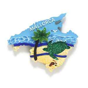 Hecho a mano Ocean <span class=keywords><strong>Mallorca</strong></span> 3D resina nevera imán colorido España playa personalizado recuerdo viaje nevera imán regalo para turistas - Product Image 4