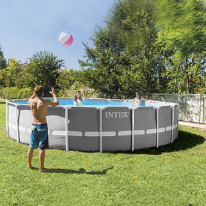 <span class=keywords><strong>INTEX</strong></span> 26756 20 Pies X 52IN. <span class=keywords><strong>Piscina</strong></span> con Marco de Prisma para Adultos, <span class=keywords><strong>Piscina</strong></span> con Marco Metálico Avanzado, <span class=keywords><strong>Piscina</strong></span> de Jardín para Niños - Product Image 2