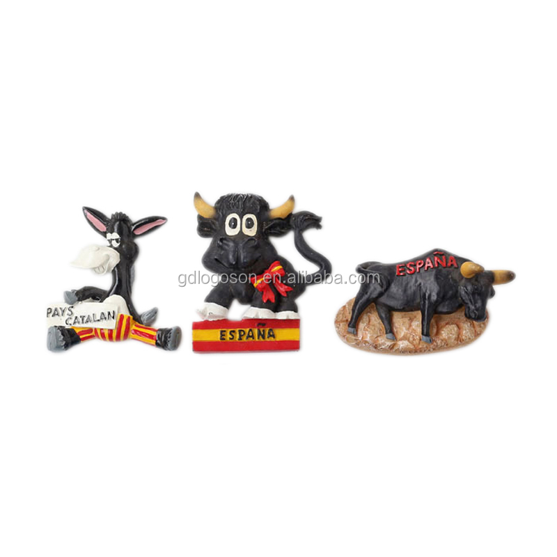 Magnete per frigorifero 3D Barcellona Spagna, in resina, souvenir da viaggio, fatto a mano, decorazione per la casa e la cucina di Barcellona