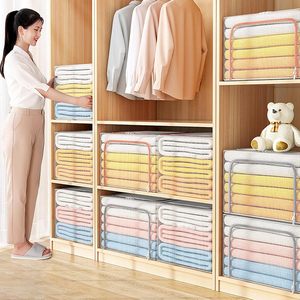 Boîtes de rangement pliables en plastique transparent, grandes, claires, imperméables en PVC avec couvercles pour vêtements - Product Image 3