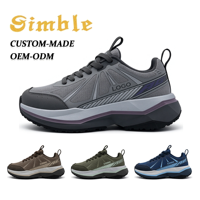 Chaussures de sport décontractées d'extérieur personnalisées de haute qualité pour hommes, chaussures de course à semelle épaisse absorbant les chocs, à lacets