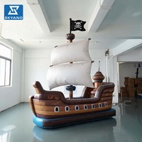 Modèle de bateau pirate gonflable géant, modèle gonflable publicitaire personnalisé, dispositif gonflable pour parc à thème pirate