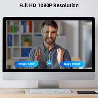 Kamera web pengenalan wajah langsung dari pabrik, kamera PC 1080P AF fokus otomatis, kamera konferensi Video dengan mikrofon untuk Windows Hello