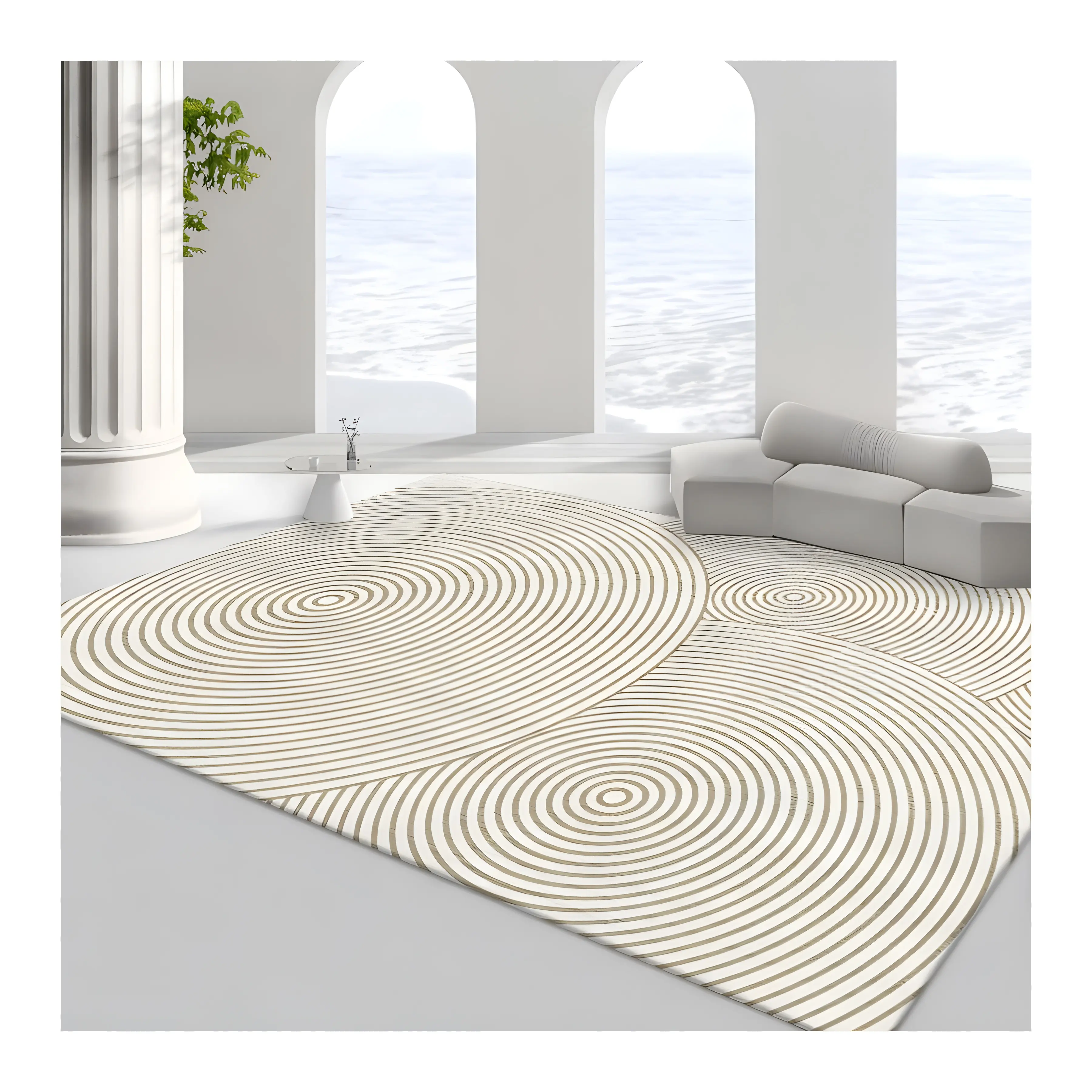 Living room carpet fully covered, light luxury and minimalist, Nordic bedroom modern and minimalist carpet