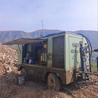 Compresseur d'air à vis portable diesel 20 bar d'occasion, meilleur prix, 24V, refroidissement par eau rotatif, bon service pour les industries minières