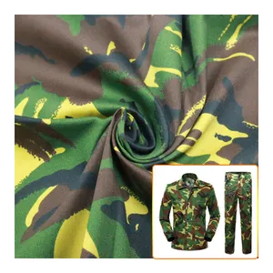 JHDTEX丰富图案批发棉tc斜纹橄榄绿面料数码迷彩布纺织品