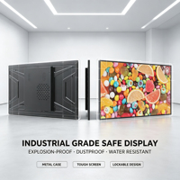 Layar LCD ADS 75" Kaca Tempered untuk Dinding, Digital Signage, Billboard Elektronik untuk Periklanan